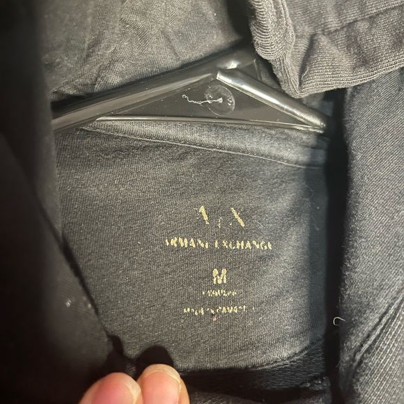 Armani Exchange Black and Gold Hoodie Casual Style - Picture 7 of 9